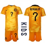 Nederländerna Steven Bergwijn #7 Hemmadräkt Barn VM 2022 Kortärmad (+ Korta byxor)